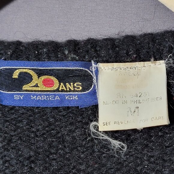 VTG 20 ANS Mariea Kim Womens 80s Retro Artsy Abstract Embroidered Sweater Medium - Picture 6 of 8